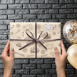 Regalo Papel de envolvimiento de cumpleaños de la Expedic