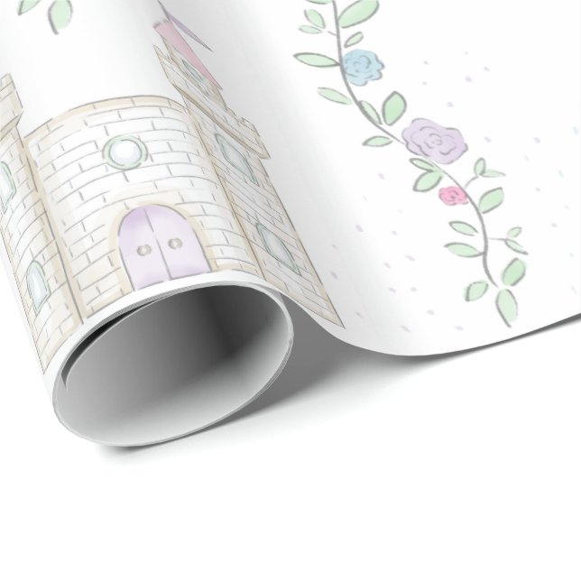 Regalo Papel de envolvimiento de cumpleaños de la princes (Esquina del rollo)