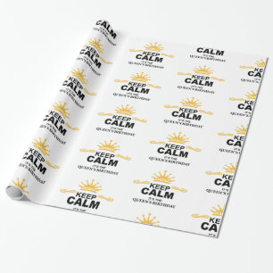 Regalo Papel de envolvimiento de cumpleaños de la reina