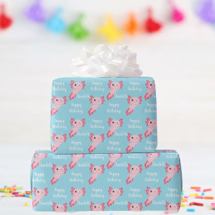 Regalo Papel de envolvimiento de cumpleaños del Chica Axo