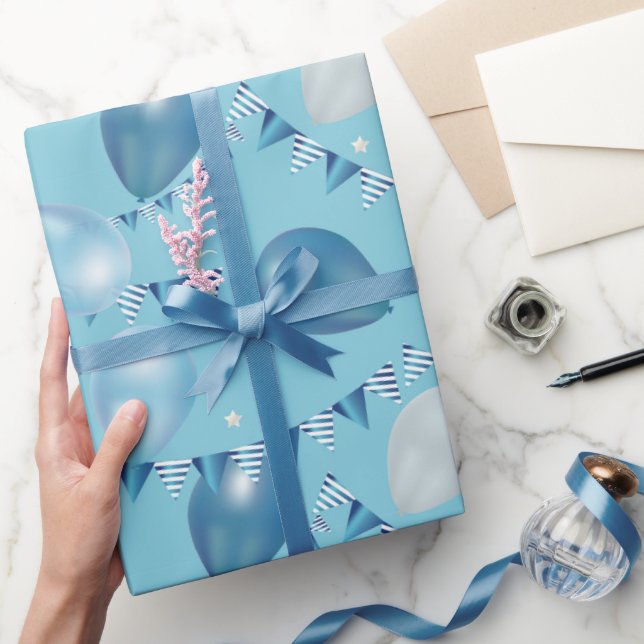 Regalo Papel de envolvimiento de cumpleaños para globos,  (Regalar)