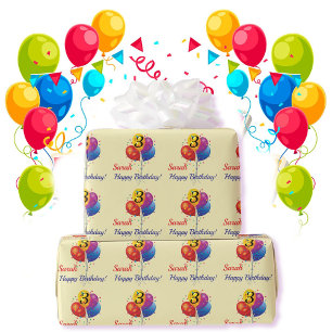 Regalo Papel de envolvimiento de cumpleaños personalizado