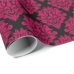 Regalo Papel de envolvimiento de Damasco rosa Magenta