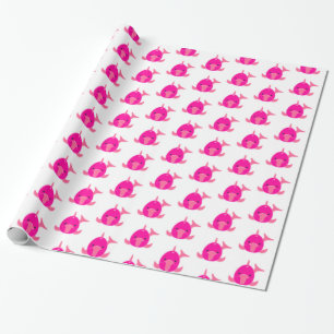 Regalo Papel de envolvimiento de delfín rosado - brillant