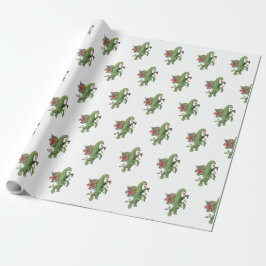 Regalo Papel de envolvimiento de dinosaurios Navidades ún