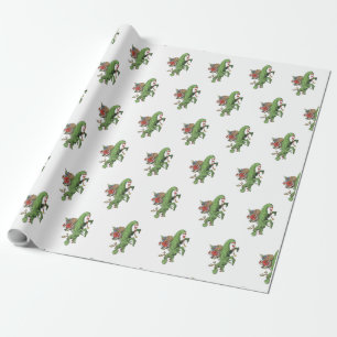 Regalo Papel de envolvimiento de dinosaurios Navidades ún