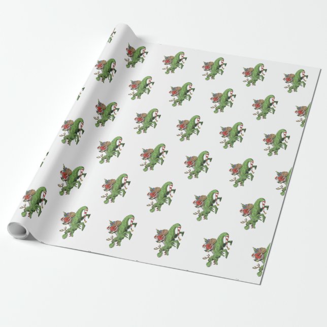 Regalo Papel de envolvimiento de dinosaurios Navidades ún (Desenrollado)