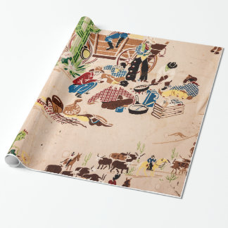 Regalo Papel de envolvimiento de diseño de vaqueros del v