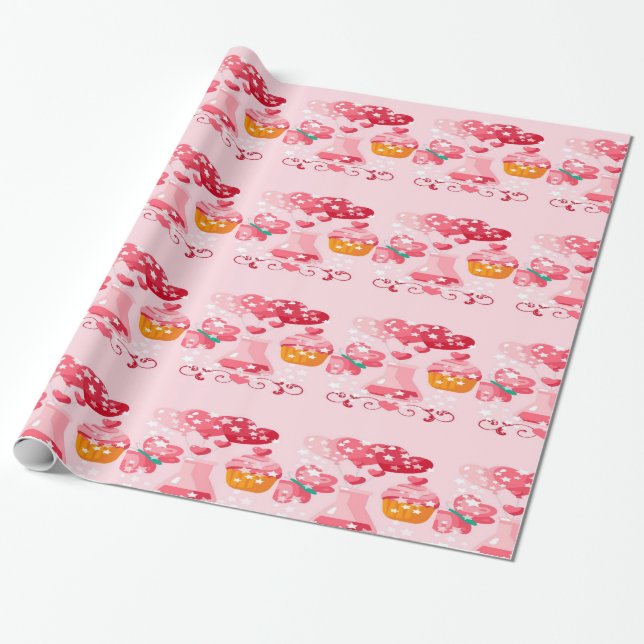 Regalo Papel de envolvimiento de El día de San Valentín d (Desenrollado)