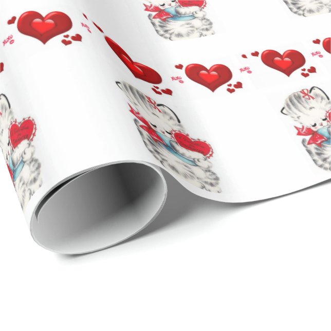 Regalo Papel de envolvimiento de el día de San Valentín K (Esquina del rollo)