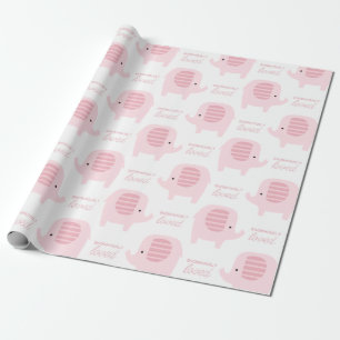 Regalo Papel de envolvimiento de elefante de bebé lindo