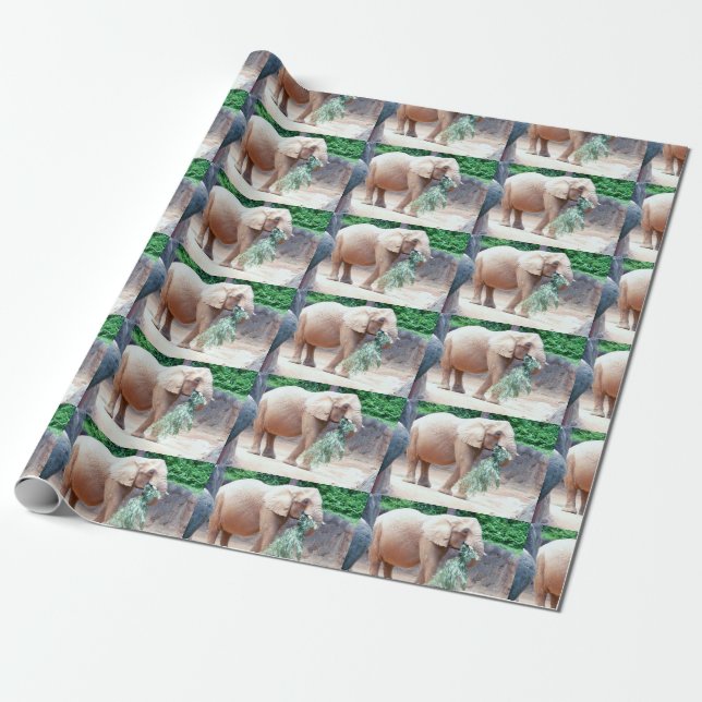 Regalo Papel de envolvimiento de elefantes (Desenrollado)