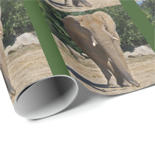 Regalo Papel de envolvimiento de elefantes africanos