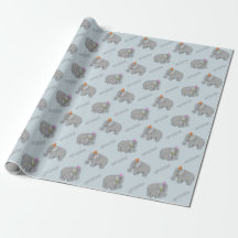 Papel de envolvimiento de Elephant Fiesta