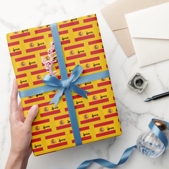 Regalo Papel de envolvimiento de España, oro patriótico d (Regalar)