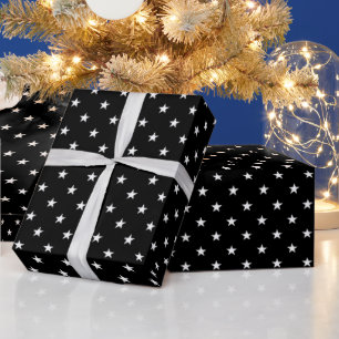Regalo Papel de envolvimiento de estrellas negras