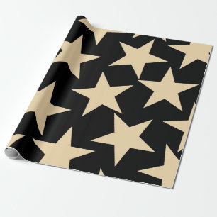 Regalo Papel de envolvimiento de estrellas negras para un