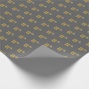 Regalo Papel de envolvimiento de eventos Gray, Faux Gold 