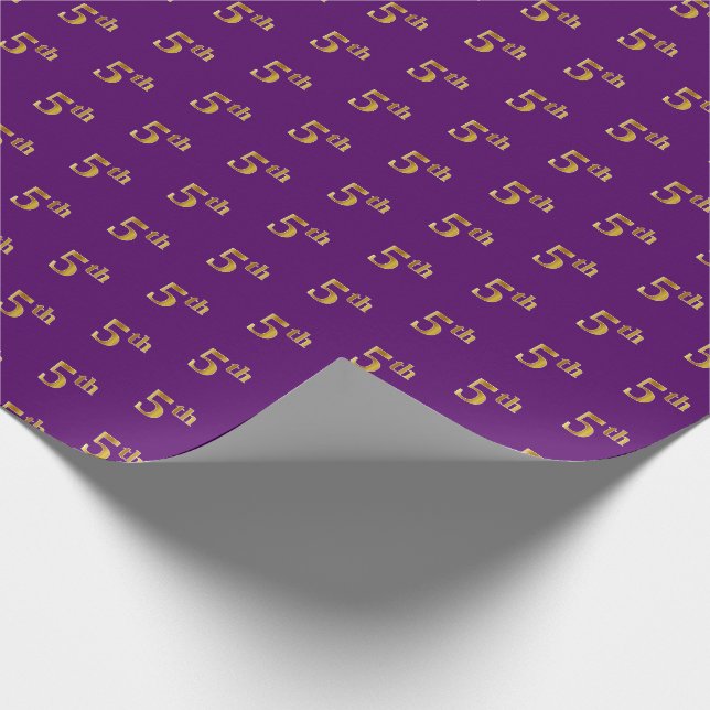 Regalo Papel de envolvimiento de eventos Purple, Faux Gol (Esquina)