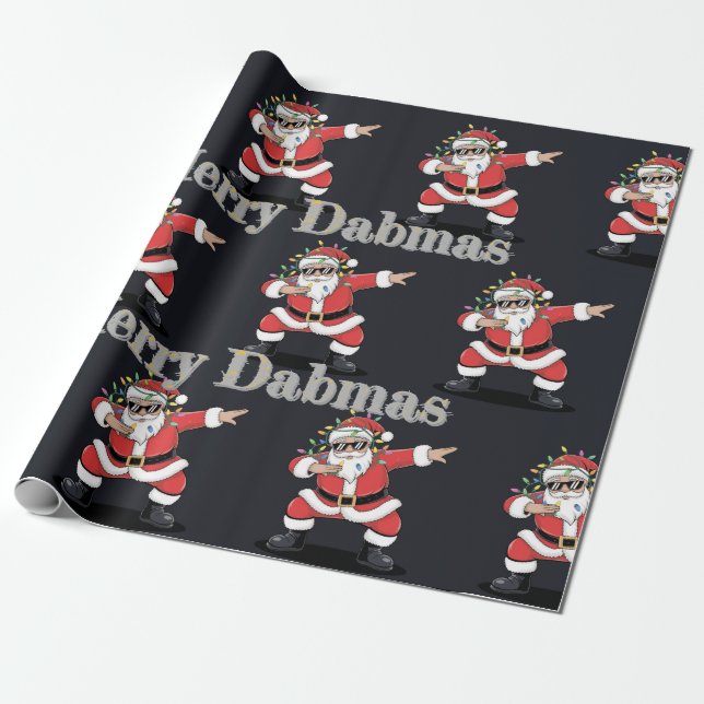 Regalo Papel de envolvimiento de Feliz Dabmas (Desenrollado)