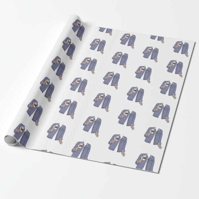 Regalo Papel de envolvimiento de Fiesta de moda de café l (Desenrollado)
