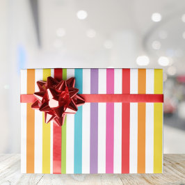 Regalo Papel de envolvimiento de Fiesta rayado de arcoiri