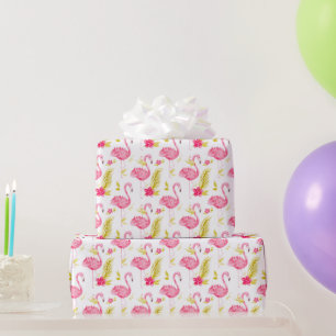 Regalo Papel de envolvimiento de flamencos tropicales