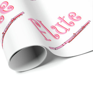 Regalo Papel de envolvimiento de flauta rosada