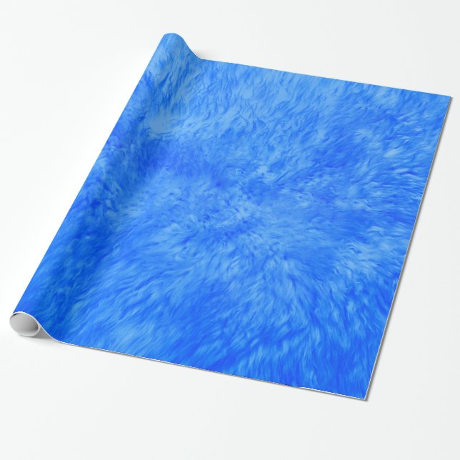 Regalo Papel de envolvimiento de flor azul (Desenrollado)
