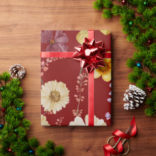 Regalo Papel de envolvimiento de flor silvestre rúsculo d