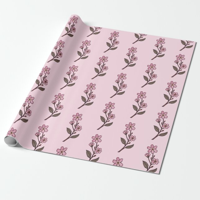 Regalo Papel de envolvimiento de flores de cerezo - Patró (Desenrollado)