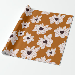 Regalo Papel de envolvimiento de flores estilo boho diver