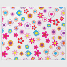 Papel de envolvimiento de flores funky