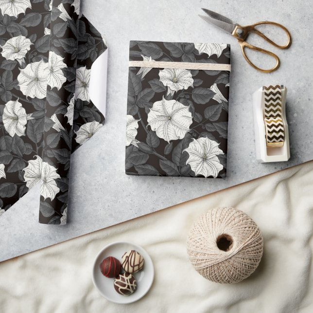 Regalo Papel de envolvimiento de flores lunares (Artesanía)
