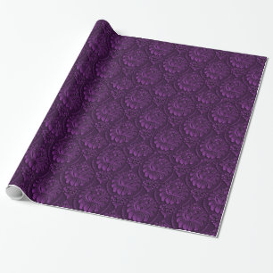 Regalo Papel de envolvimiento de flores moradas de lujo
