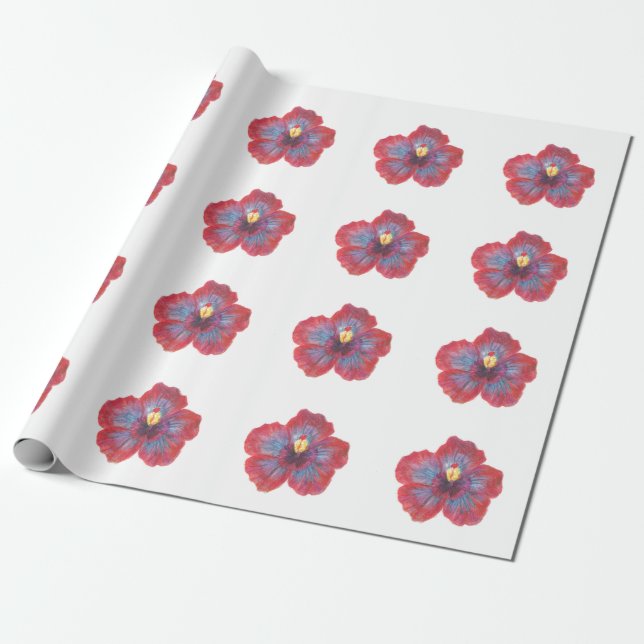 Regalo Papel de envolvimiento de flores pintadas, 30 en x (Desenrollado)