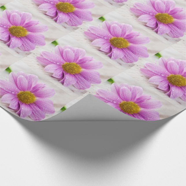 Regalo Papel de envolvimiento de flores rosadas (Esquina)