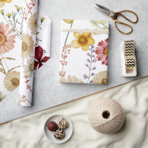 Regalo Papel de envolvimiento de flores silvestres rustic
