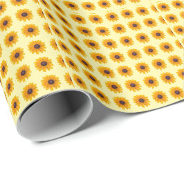 Regalo Papel de envolvimiento de flores Susan de ojos neg