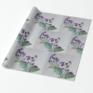 Regalo Papel de envolvimiento de flores violetas