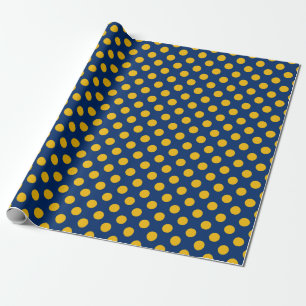 Regalo Papel de envolvimiento de fondo azul de puntos ama