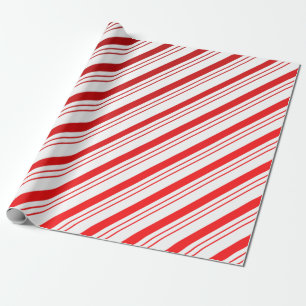 Regalo Papel de envolvimiento de franjas de caña de cara