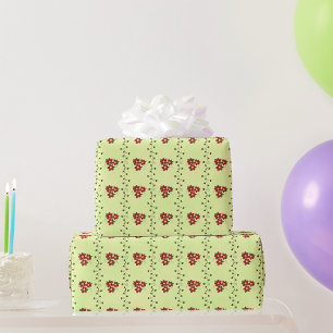 Regalo Papel de envolvimiento de franjas florales