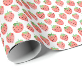 Regalo Papel de envolvimiento de fresas de color de agua