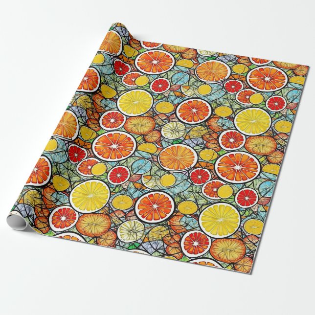 Regalo Papel de envolvimiento de frutas (Desenrollado)