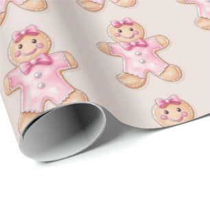 Regalo Papel de envolvimiento de galletas rosadas para Na