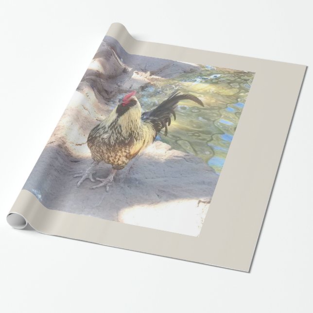Regalo Papel de envolvimiento de gallos (Desenrollado)