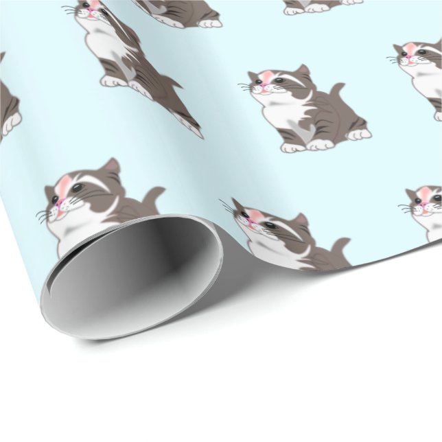 Regalo Papel de envolvimiento de gatitos (Esquina del rollo)