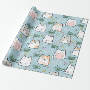 Regalo Papel de envolvimiento de gato lindo - gatos Perso