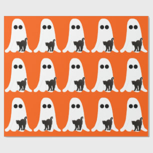 Regalo Papel de envolvimiento de gato negro fantasma